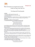 Dàn ý phân tích đoạn thơ sau trong bài thơ tây tiến 