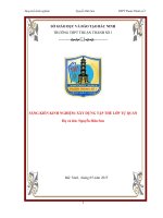 SÁNG KIẾN KINH NGHIỆM: XÂY DỰNG TẬP THỂ LỚP TỰ QUẢN