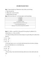 ĐỀ KIỂM TRA NGỮ VĂN 6