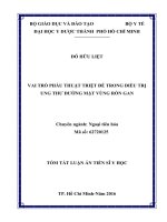 Vai trò phẫu thuật triệt để trong điều trị ung thư đường mật vùng rốn gan