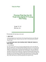 Phương Pháp Dạy Học Kỹ Thuật Công Nghiệp Ở Trường Phổ Thông