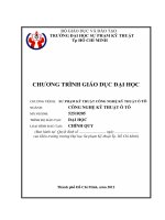 SƯ PHẠM KỸ THUẬT CÔNG NGHỆ KỸ THUẬT Ô TÔ