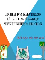 GIỚI THIỆU TCVN ISOIEC 17025:2005