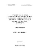 DỰ ÁN HỢP TÁC KỸ THUẬT NÂNG CAO NĂNG LỰC TRƯỜNG ĐẠI HỌC BÁCH KHOA – ĐHQG TP. HỒ CHÍ MINH NHẰM TĂNG CƯỜNG LIÊN KẾT GIỮA ĐẠI HỌC VÀ CỘNG ĐỒNG (GIAI ĐOẠN 2)