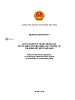 QUY CHUẨN KỸ THUẬT QUỐC GIA VỀ TÍN HIỆU TRUYỀN HÌNH CÁP TƯƠNG TỰ TẠI ĐIỂM KẾT NỐI THUÊ BAO