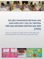 Tài liệu tham khảo bổ sung cho giáo viên lớp 2 tại các trường tiểu học mô hình trường học mới