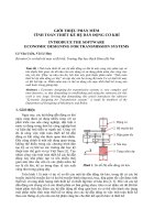 GIỚI THIỆU PHẦN MỀM TÍNH TOÁN THIẾT KẾ HỆ DẪN ĐỘNG CƠ KHÍ