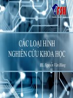 Các loại hình nghiên cứu khoa học (bác sĩ  nguyễn văn hùng) 