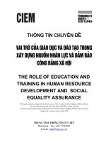 Vai trò giáo dục đào tạo xây dựng nguồn nhân lực đảm bảo công xã hội