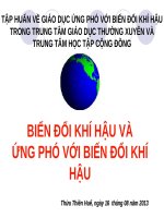 Tài liệu biến đổi khí hậu và ứng phó với biến đổi khí hậu 