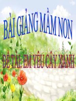 Bài giảng điện tử đề tài Em yêu cây xanh