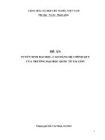 TUYỂN SINH ĐẠI HỌC, CAO ĐẲNG HỆ CHÍNH QUY CỦA TRƯỜNG ĐẠI HỌC QUỐC TẾ SÀI GÒN