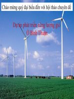 Bài báo cáo dự án phát triển năng lượng gió ở bình thuận 