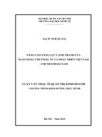 Nâng cao năng lực cạnh tranh của ngân hàng TMCP đầu tư và phát triển việt nam   chi nhánh hà nam