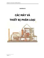 CÁC MÁY VÀ THIẾT BỊ PHÂN LOẠI