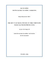 Thu hút và sử dụng vốn đầu tư trực tiếp nước ngoài tại thành phố đà nẵng