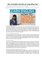 Học cách phàn nàn lịch sự trong tiếng Anh