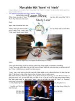 Mẹo phân biệt Study và Learn