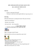 ĐIỀU CHỈNH bài HƯỚNG dẫn học LỊCH sử lớp 4