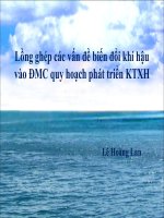 Lồng ghép các vấn đề biến đổi khí hậu vào ĐMC quy hoạch phát triển KTXH 