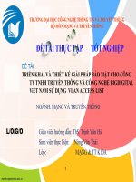 TRIỂN KHAI VÀ THIẾT KẾ GiẢI PHÁP BẢO MẬT CHO CÔNG TY TNHH TRUYỀN THÔNG VÀ CÔNG NGHỆ BIGDIGITAL ViỆT NAM SỬ DỤNG  VLAN ACCESS LIST