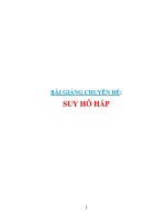 bài giảng chuyên đề suy hô hấp
