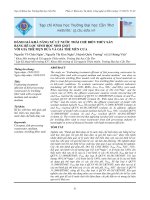 ĐÁNH GIÁ KHẢ NĂNG XỬ LÝ NƯỚC THẢI CHẾ BIẾN THỦY SẢN BẰNG BỂ LỌC SINH HỌC NHỎ GIỌT VỚI GIÁ THỂ MỤN DỪA VÀ GIÁ THỂ MÙN CƯA