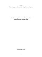 BÁO CÁO KẾT QUẢ NGHIÊN CỨU ĐỊNH LƯỢNG