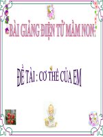 Bài giảng điện tử đề tài Cơ thể của em