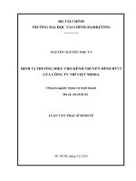 định vị thương hiệu cho kênh truyền hình htv3 của công ty trí việt media