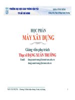 Bài Giảng Máy Xây Dựng - ĐH Giao Thông Vận Tải