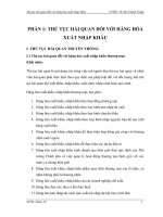 Tiểu luận môn xuất nhập khẩu thủ tục hải quan đối với hàng hóa xuất nhập khẩu 