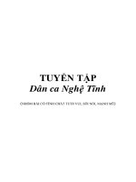 Tuyển tập dân ca nghệ tĩnh