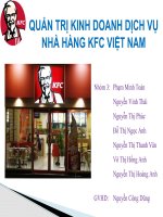Thuyết trình quản trị kinh doanh dịch vụ nhà hàng KFC việt nam 