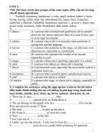 Bài tập tiếng anh lớp 8 đầy đủ