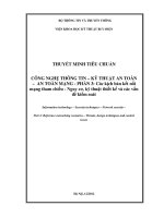 CÔNG NGHỆ THÔNG TIN – KỸ THUẬT AN TOÀN – AN TOÀN MẠNG - PHẦN 3: Các kịch bản kết nối mạng tham chiếu - Nguy cơ, kỹ thuật thiết kế và các vấn đề kiểm soát