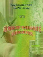 Thuyết trình môn quản trị xuất nhập khẩu các phương thức thanh toán quốc tế và rủi ro khi áp dụng 