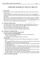 CHĂM SÓC SƠ SINH CỰC NON CỰC NHẸ CÂN