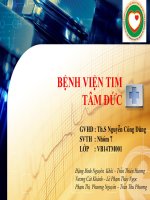 Thuyết trình quản trị kinh doanh dịch vụ bệnh viện tim tâm đức 