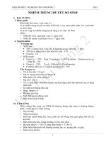 NHIỄM TRÙNG HUYẾT SƠ SINH