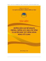 hướng dẫn lập kế hoạch phòng,chống lụt, bão cấp tỉnh, huyện khu vực các tỉnh, đồng bằng sông Cửu Long