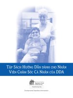 Tập sách hướng dẫn dành cho nhân viên chăm sóc cá nhân của DDA