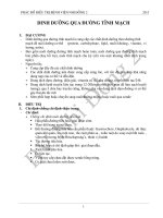 DINH DƯỠNG QUA ĐƯỜNG TĨNH MẠCH