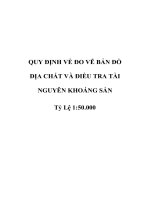 quy định đo vẽ bản đồ địa chất