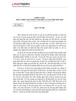 CHIẾN LƯỢC PHÁT TRIỂN NHÀ Ở ĐẾN NĂM 2020 VÀ TẦM NHÌN ĐẾN 2030