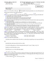 BỘ ĐỀ THI THỬ THPT QUỐC GIA 2016 MÔN SINH HỌC