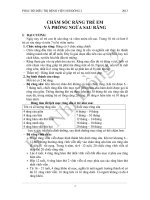 CHĂM SÓC RĂNG TRẺ EM VÀ PHÒNG NGỪA SAU RĂNG