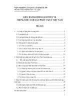 ĐIỀU HÀNH CHÍNH SÁCH TIỀN TỆ TRONG BỐI CẢNH LẠM PHÁT CAO Ở VIỆT NAM