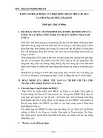 BÁO CÁO HOẠT ĐỘNG CỦA HỘI ĐỒNG QUẢN TRỊ NĂM 2014 VÀ PHƢƠNG HƯỚNG NĂM 2015