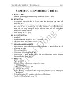 VIÊM NƯỚU- MIỆNG HERPES Ở TRẺ EM